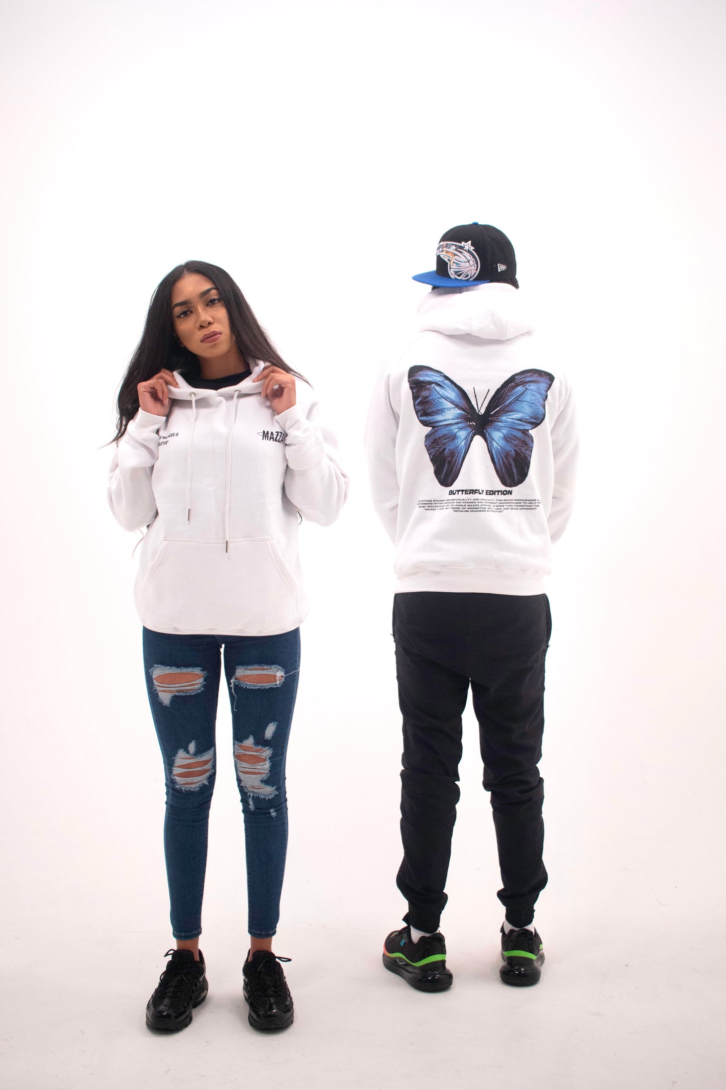 Butterfly edition graphic hoodie - white